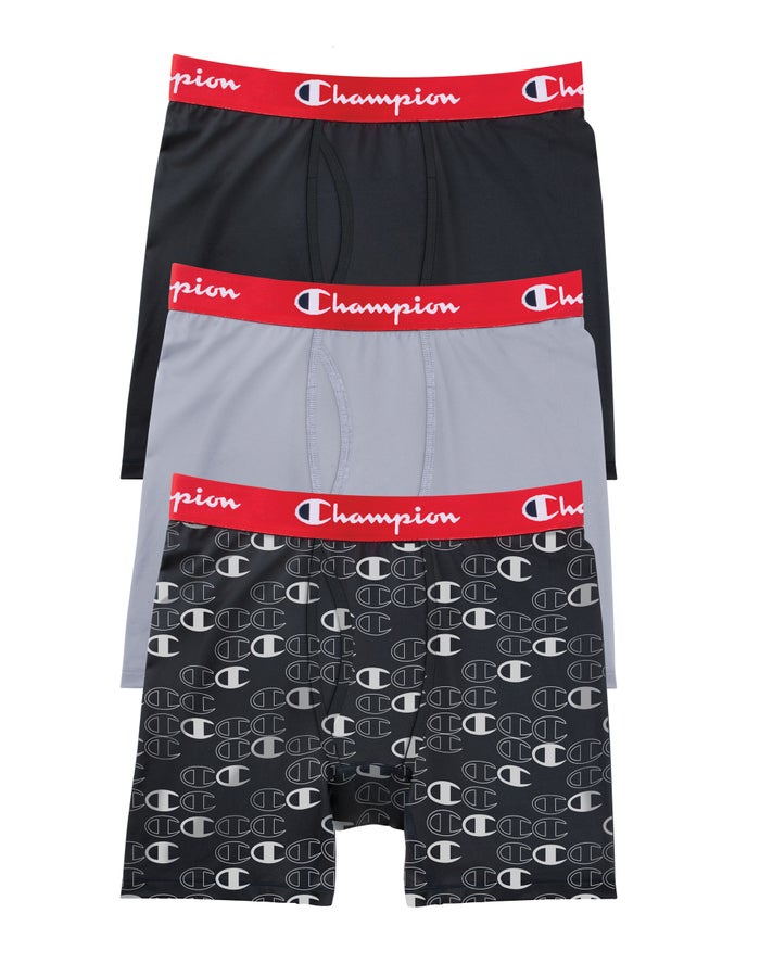 Champion Everyday Active 3-Pairs Erkek Külot Siyah/Gri ( FLGAWJ401 )